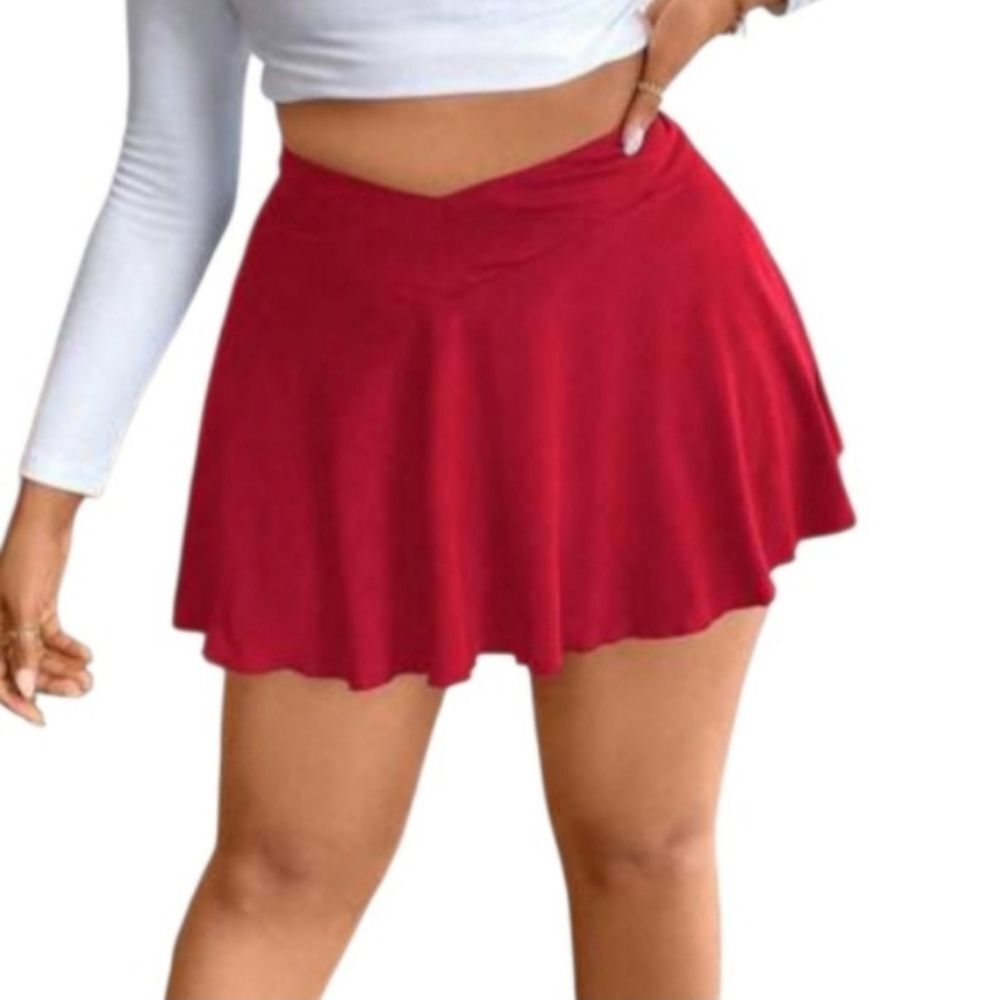 Shein Burgundy Skirt Short Sz.4XL EUC